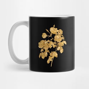 Vintage Gilded Tomentose Rose Botanical Gold Leaf Mug